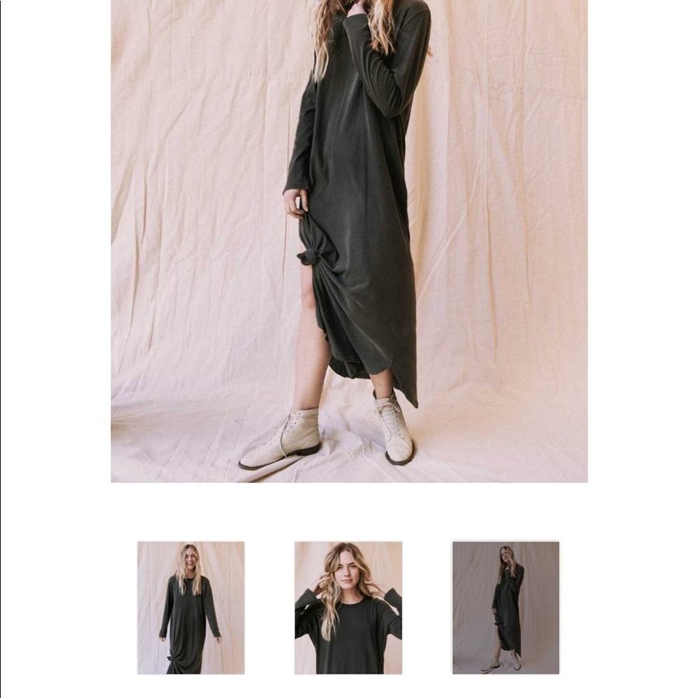 The Great Long Sleeve knitted Tee dress